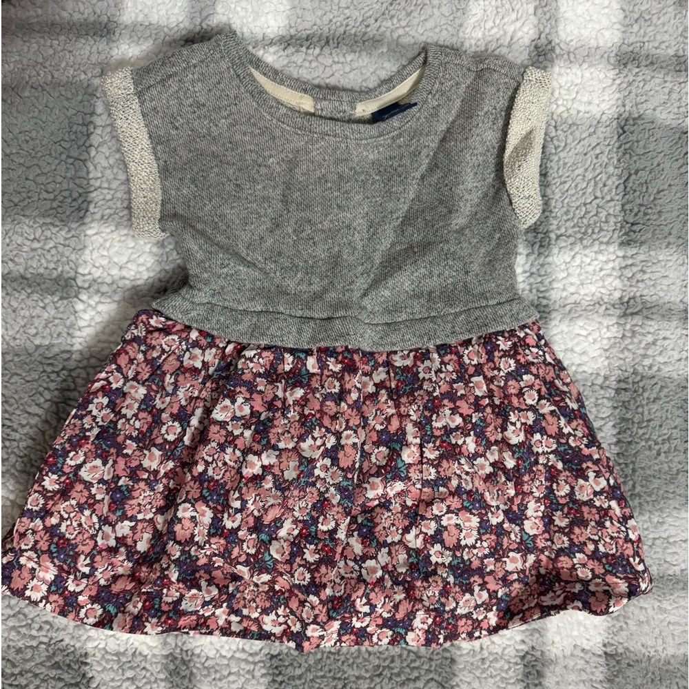 baby gap toddler 12 to 18 months floral and sweater dress
